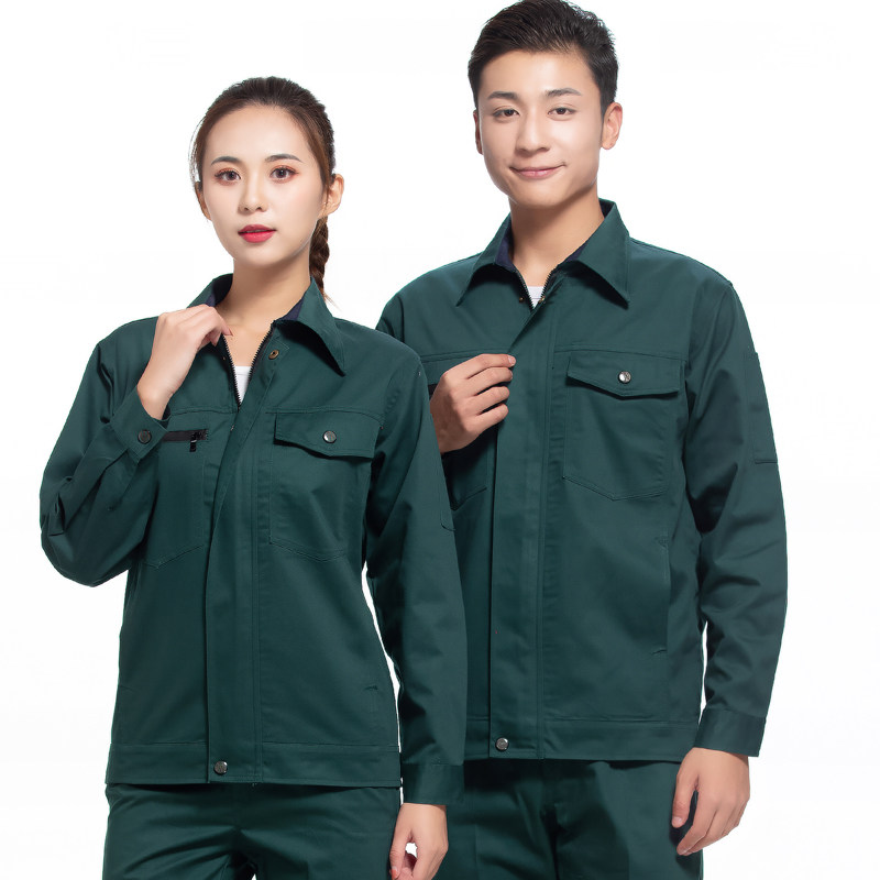春秋季长袖工作服套装p男修车工厂车间厂服定制建筑工地工衣劳保