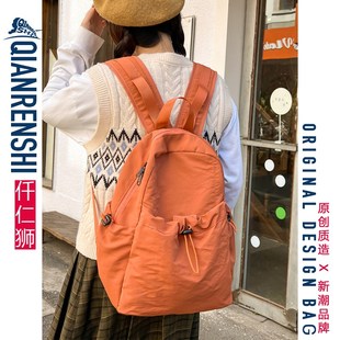 女士外出旅游背包轻便书包女生高颜值小众ins百搭出去玩双肩包女