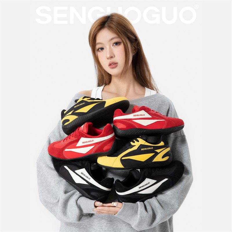 森果果 赛车鞋/薄底德训鞋新款女春夏百搭内增高4CM芭蕾板鞋子男,流行男鞋,德训鞋,淘宝优惠券,粉丝福利购,淘宝优惠卷