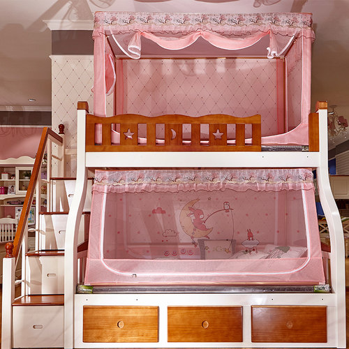 子母床蚊帐上下铺1.5米1.35m1.2双层儿童床1.0学生宿舍斜梯书架款