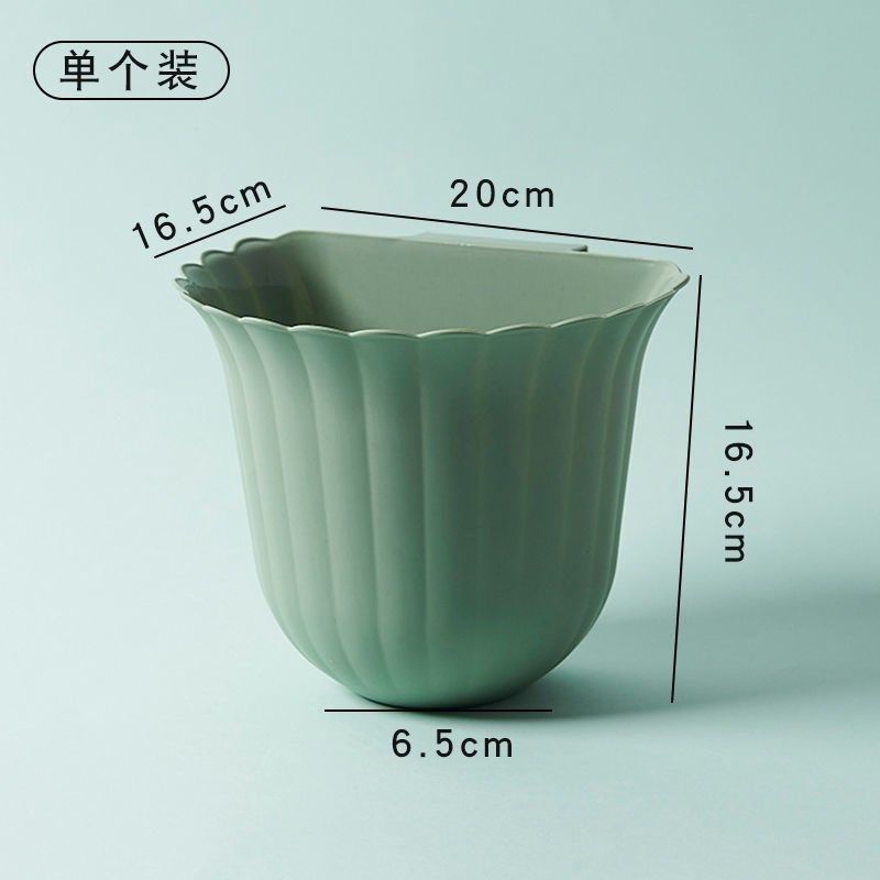 新款厨房壁挂垃圾桶花朵款家用厨余台面垃圾桶橱柜门悬挂省力不弯