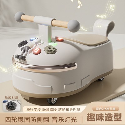 儿童花生车 扭扭车1-5岁男女孩宝宝防侧翻带灯光音乐平衡车