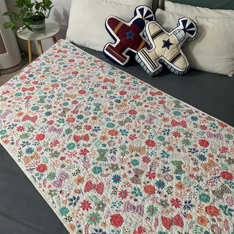 单人双面纯棉绗缝夹棉床单学生宿舍加厚垫沙发垫上下铺Z垫子可水