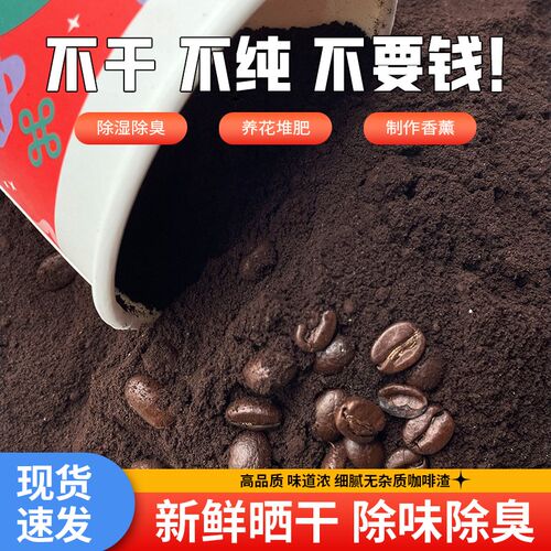 新鲜晒干咖e啡渣新房除异味除臭烟灰缸灭烟炭包活性炭堆肥园艺