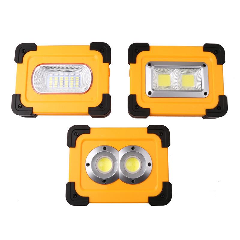 太阳能LED户外应急手提野营泛光灯充电投光灯车载信号警示工作灯