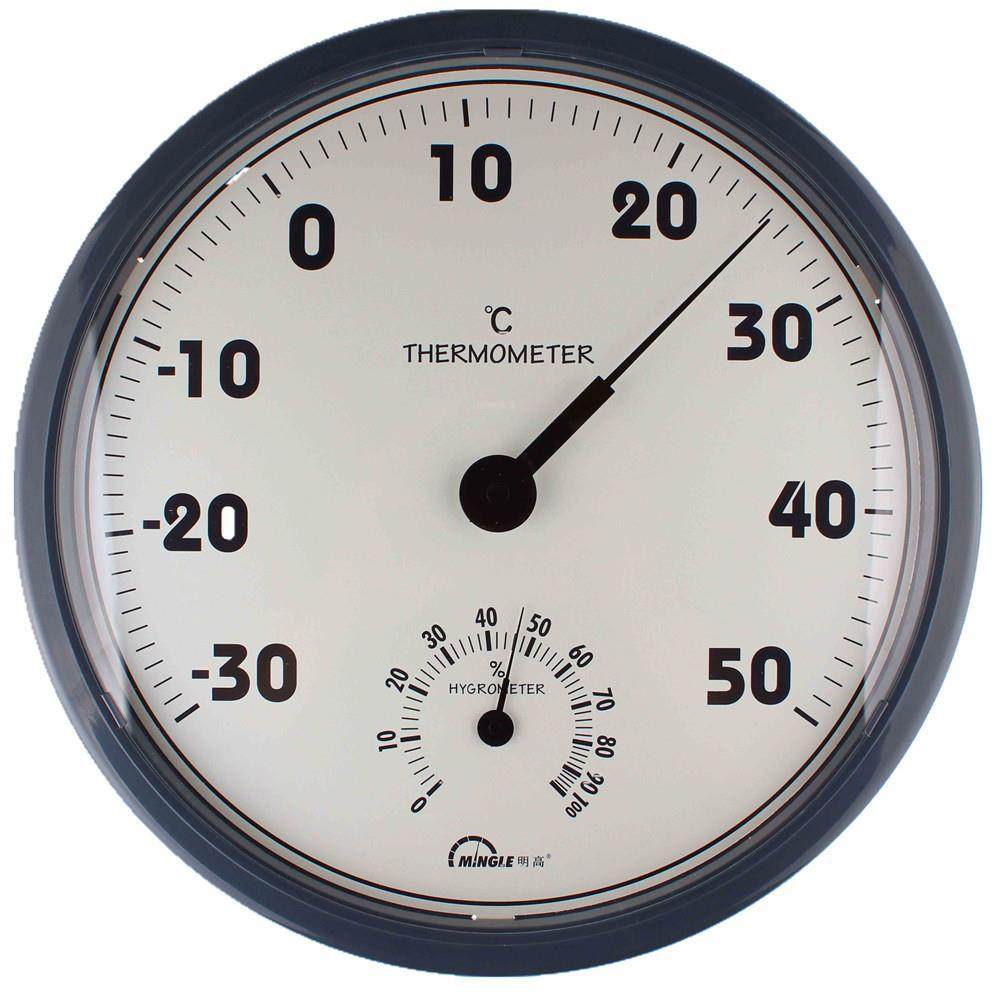 Mingle/明高TH306大表盘室内温湿度计温湿度挂表清晰大屏300MM