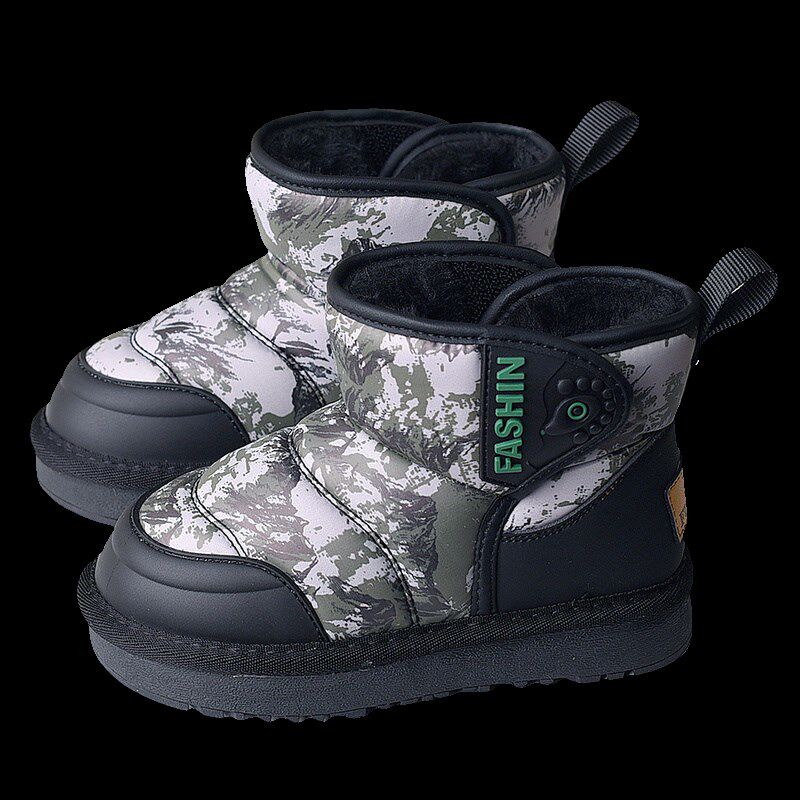 防水大男童保暖雪地靴子中小儿童加绒D加厚大棉鞋2024冬季新款棉