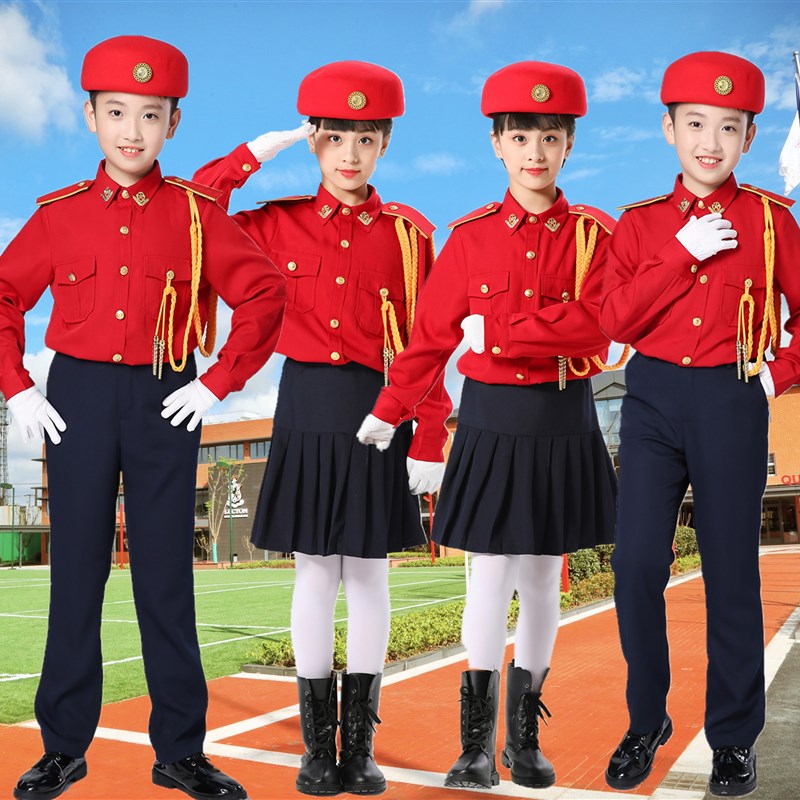 新款鼓号队服中小k学生升旗手服儿童鼓号服仪仗队管乐队服少先队