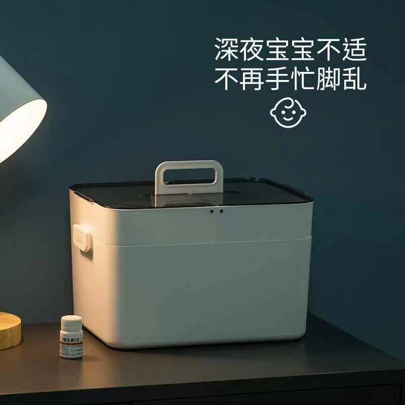 【活动价】大号药箱双层家用塑料分隔急救箱简约大容量收纳防尘防