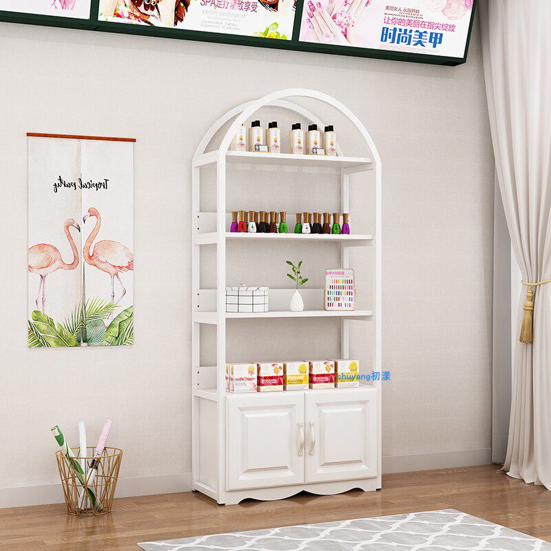 美容院产品展示柜母婴店货架美甲柜子化妆品展示R架小型护肤品货