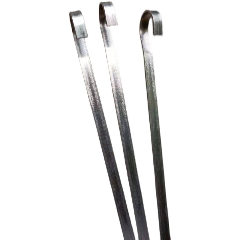 新疆馕坑肉签子h烤炉烤鸭炉瓦缸烤肉用9字勾不锈钢挂钩羊肉串签子