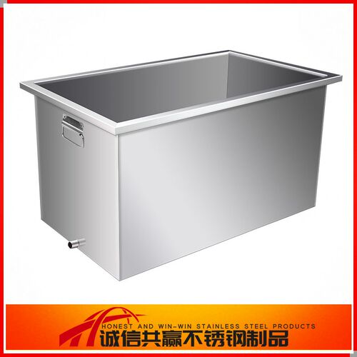 不锈钢水箱方形储水箱落地式不锈钢浸泡池移动R式卤煮桶工业储水
