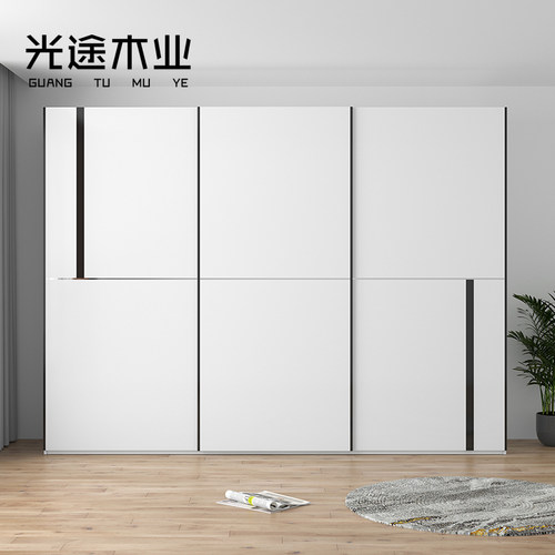 定制推拉门衣柜家用卧室收u纳儿童柜小户型简约现代易组装宝宝衣
