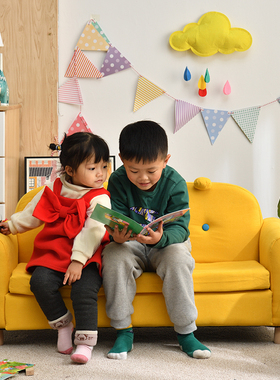 儿童沙发座椅宝宝沙发可爱双人卡通小沙发男孩P女孩公主懒人沙发