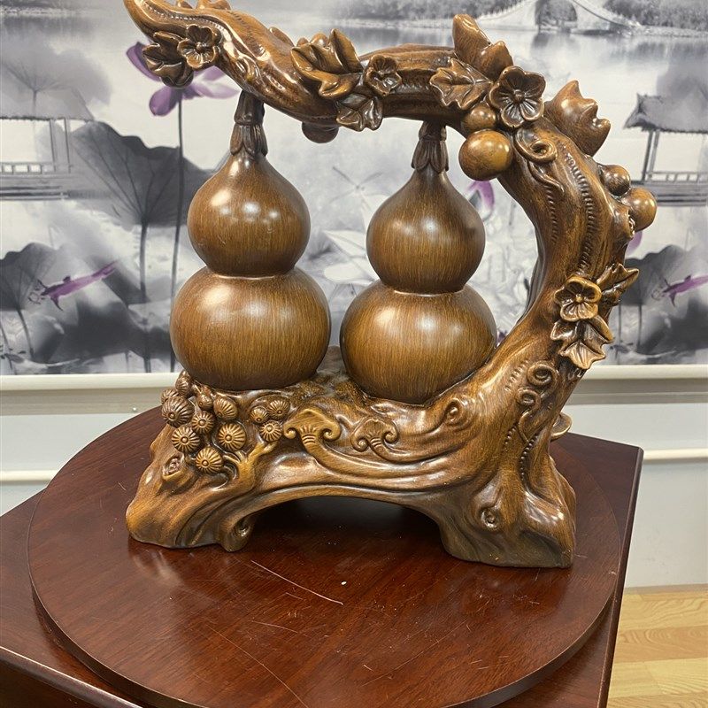 葫芦摆件一对福禄招财客厅酒柜办公室玄关家居摆件设乔迁开业礼品,特色手工艺,葫芦,淘宝优惠券,粉丝福利购,淘宝优惠卷