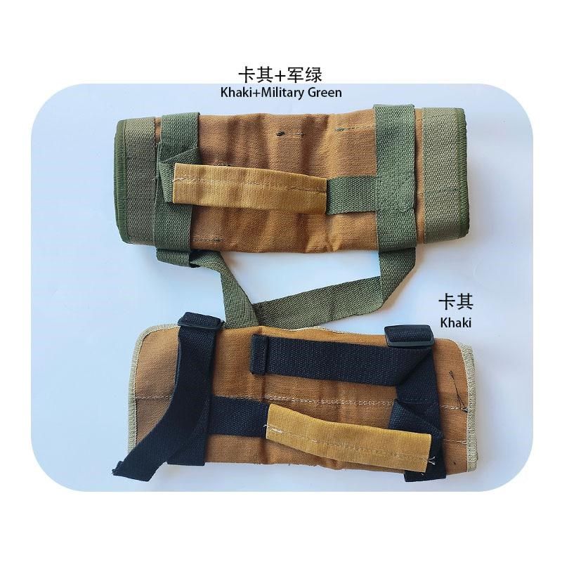 便携油蜡帆布卷筒工具袋加厚五金收纳工具包家电维修烧烤工具卷包