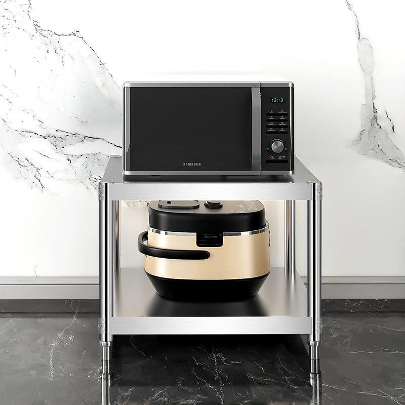 厨房置物架落地式高50cm两双层台面小尺寸35cm40宽55长45厘米60