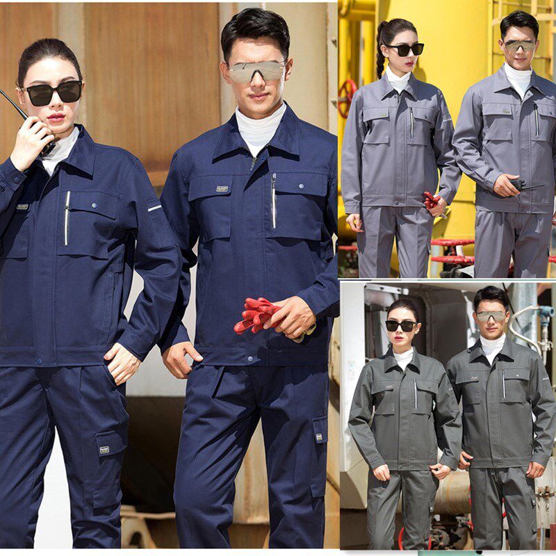 春秋冬季工作服套装男女工v人工厂车间厂服工装汽修耐磨工程劳保