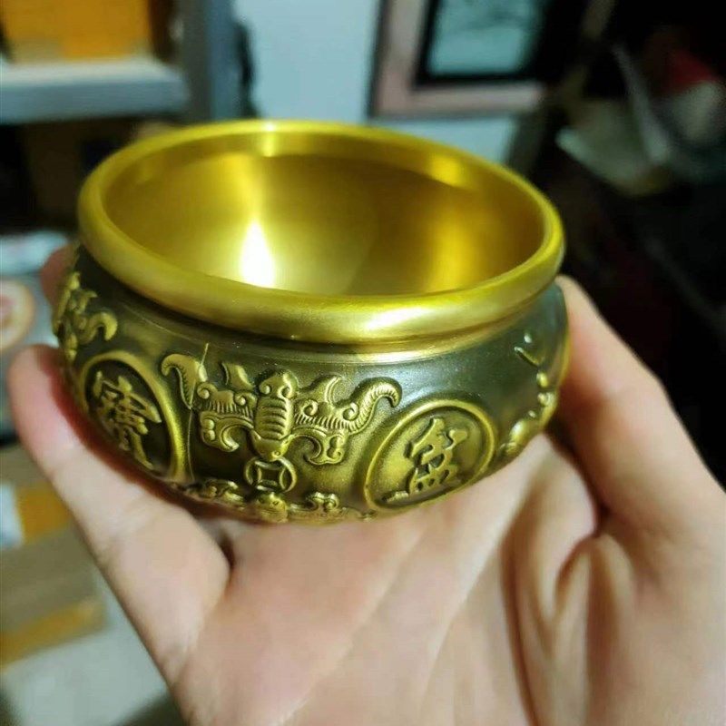 聚宝盆摆件财位客厅办公室书房收银台招财小号办公桌中式玄关装饰,家居饰品,桌面摆件,淘宝优惠券,粉丝福利购,淘宝优惠卷