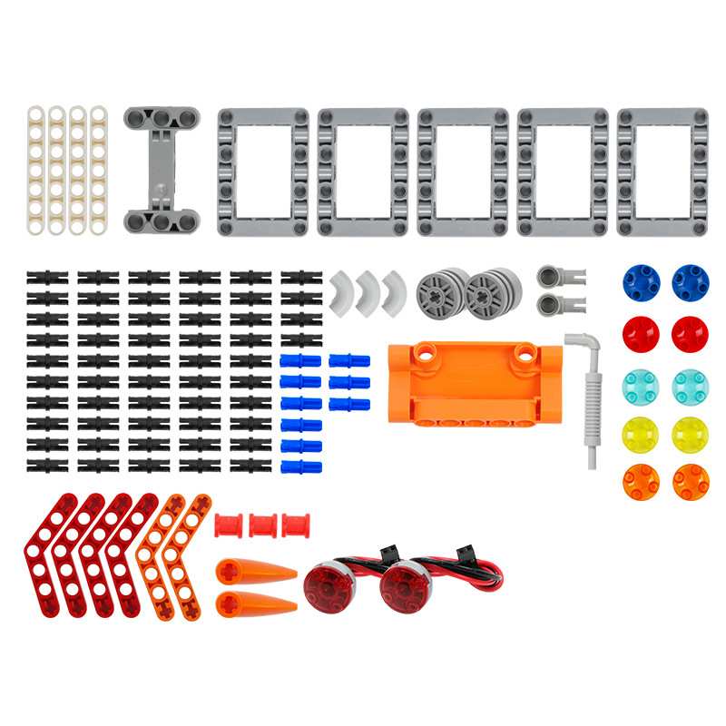 microbit麦克纳姆轮遥控智能小车套件编程遥控积木全向轮四驱车