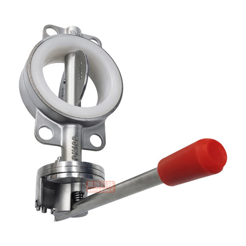 201/304不锈钢法兰对夹式D71X-10/16P手动蝶阀DN50/80软密封蝶