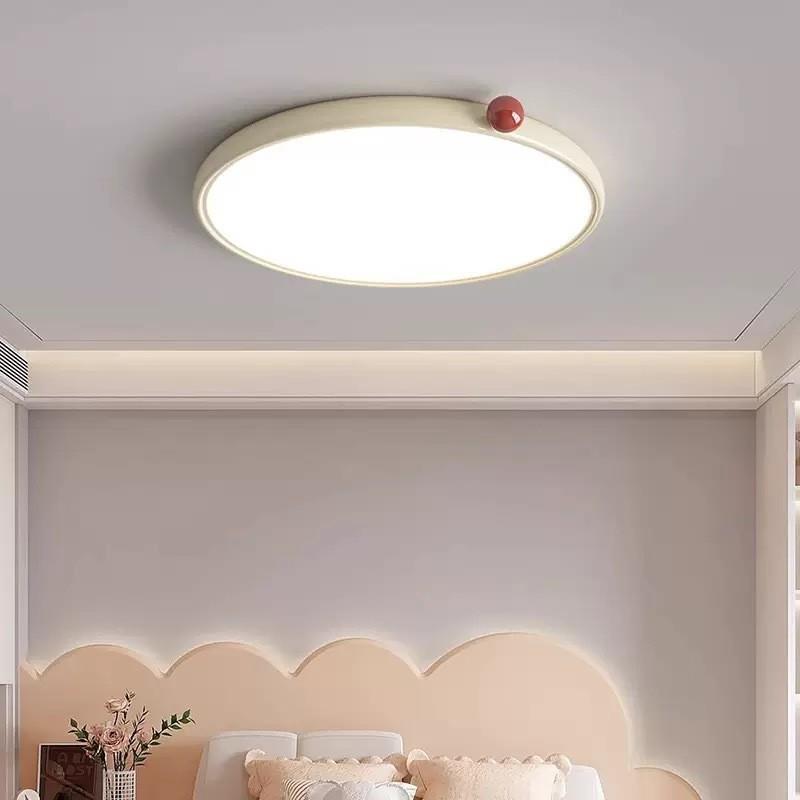 奶油风客厅吸顶灯卧室灯现代简约leld全普光护眼创意设计餐厅灯具