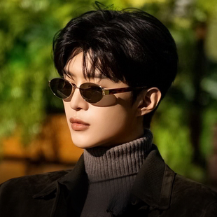 现在就出发范丞丞同款茶色猫眼墨镜男潮玳瑁高级感老钱风太阳镜女