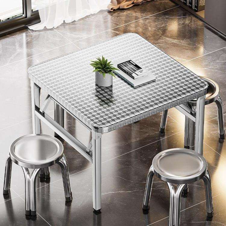 不锈钢折叠桌便携式烧烤桌子户外摆摊夜市简易餐桌长桌家用吃饭桌