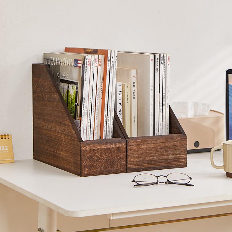 文件置物架桌面收纳盒文件框办公室书立式资料架文件夹杂志资料架