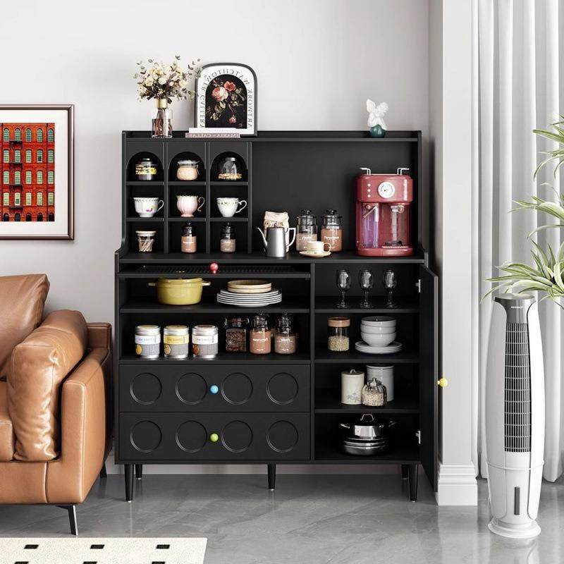 Q法式复古黑色餐边柜简约现代小户型咖啡柜杯子柜客餐厅储物收纳W,电子元器件市场,其它元器件,淘宝优惠券,粉丝福利购,淘宝优惠卷