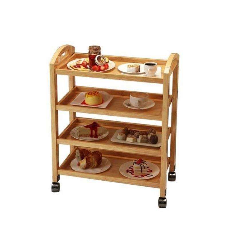 火锅店菜架子 层架置物架皮落地带轮可移动厨房餐车推赵之吴