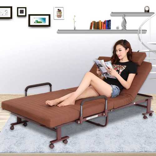 欧莱特曼免安装折叠床办公室午休午睡Folding bed 加厚床垫单双人