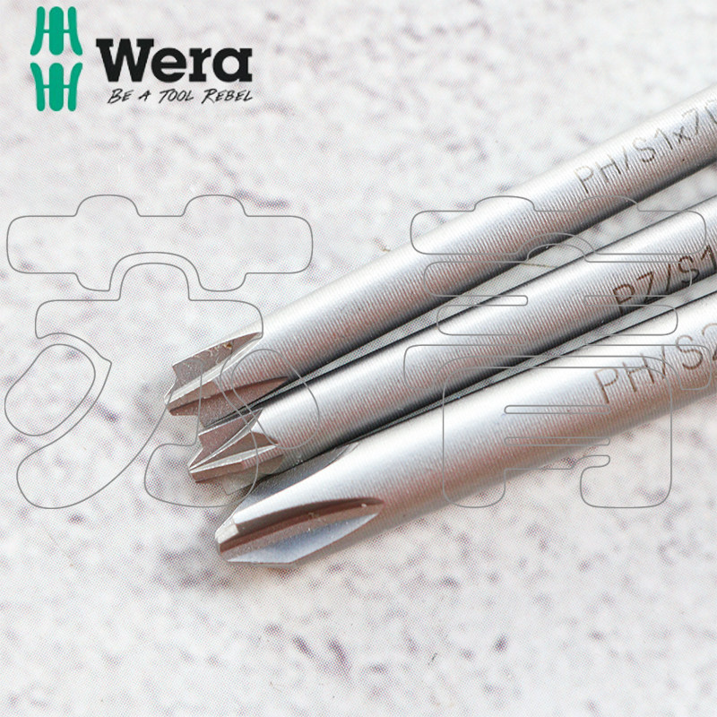德国Wera维拉855/4 米一字/十一字空开螺丝批头