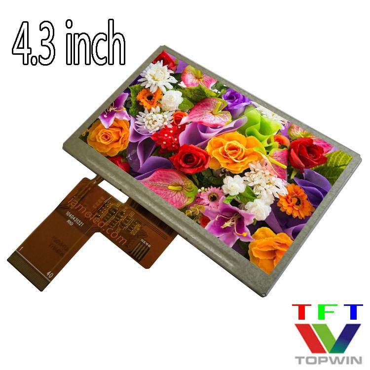 4.3英寸RGB液晶显示横屏全视角480x272工业级别topwin拓微全彩色