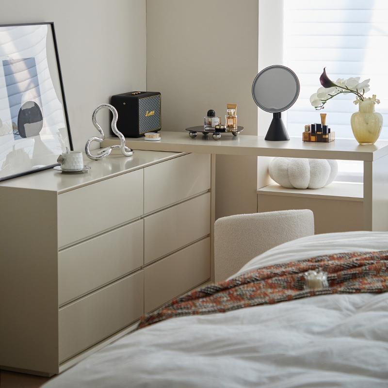 家居现代简约实木卧室床尾柜化妆桌斗柜一体梳妆台书桌