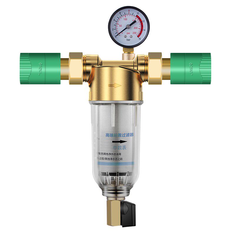 自来水前置过滤器3m2PPR25热熔1寸6分家用反冲洗全铜全屋净水刮洗