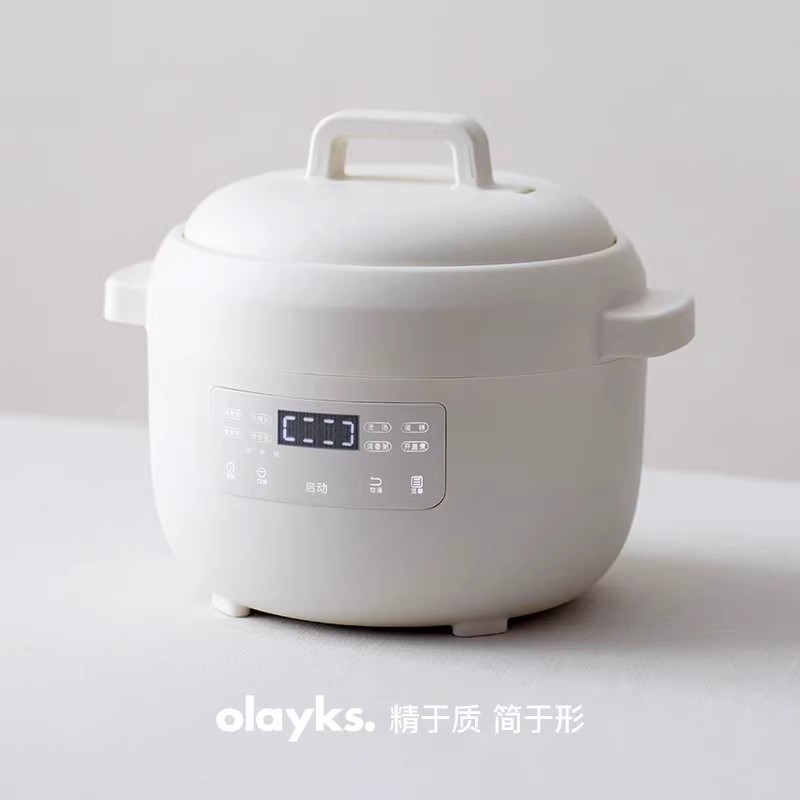 olayaks立时迷你电饭煲1到2人家用小型电饭锅多功能煮饭锅煲1.2L