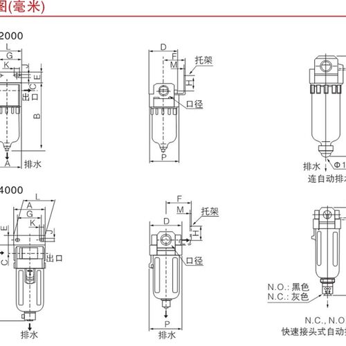 空气过滤器自动排水器AF2000-02D AF4000-04DAF5000-10 AF3000-03
