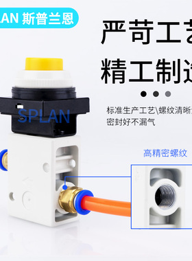 手动机械阀VM220/230-02-30/32/34RA按钮式旋钮式气控阀机械阀