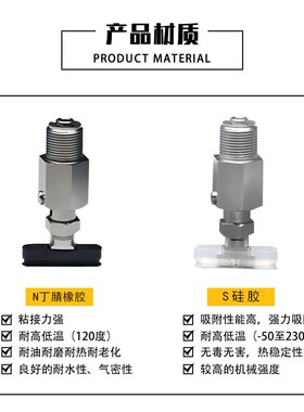 椭圆形真空吸盘黑色防静电弹力型VPF4ES VPF5ES VPF8E