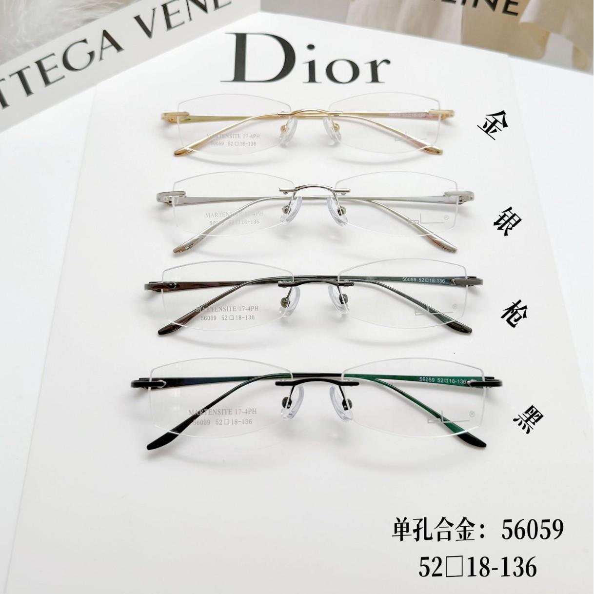 BL单孔螺丝合金男士商务型切边无框眼镜架可配度数厂家 56059