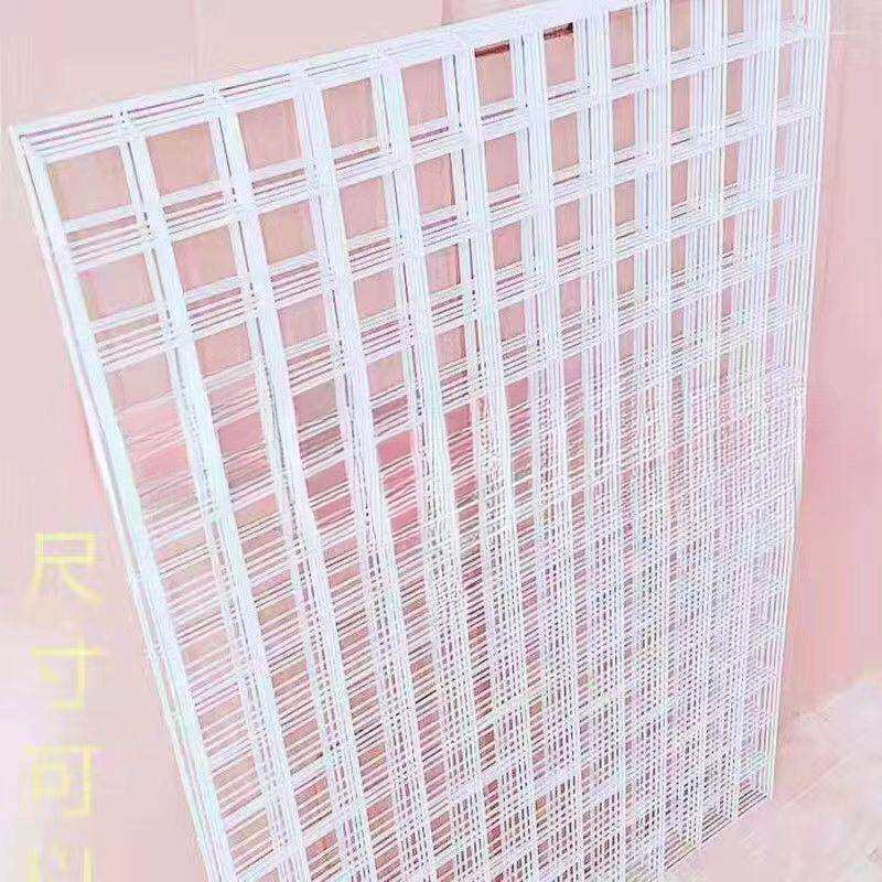 网片网格挂钩铁网货架加粗白色网格子铁丝网饰品展示架上墙网