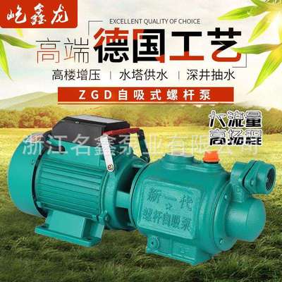 厂家直供螺杆自吸泵全自动家用增压单相吸水无塔220v抽水泵耐腐
