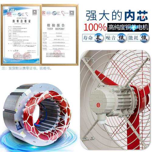 防爆排风扇BFAG-300/400/500/600排气扇220工业方形换气扇380壁扇
