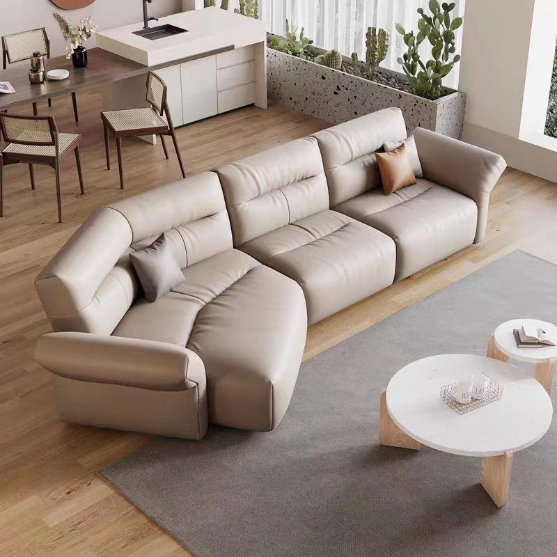 意式极简航海家别墅异形布艺沙发客厅奶油风设计师乳胶科技布沙发