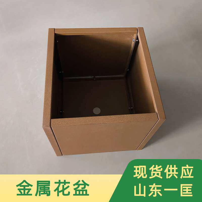 可移动户外造景花槽广场隔断围栏商业街花坛镀锌钢板槽式花盆