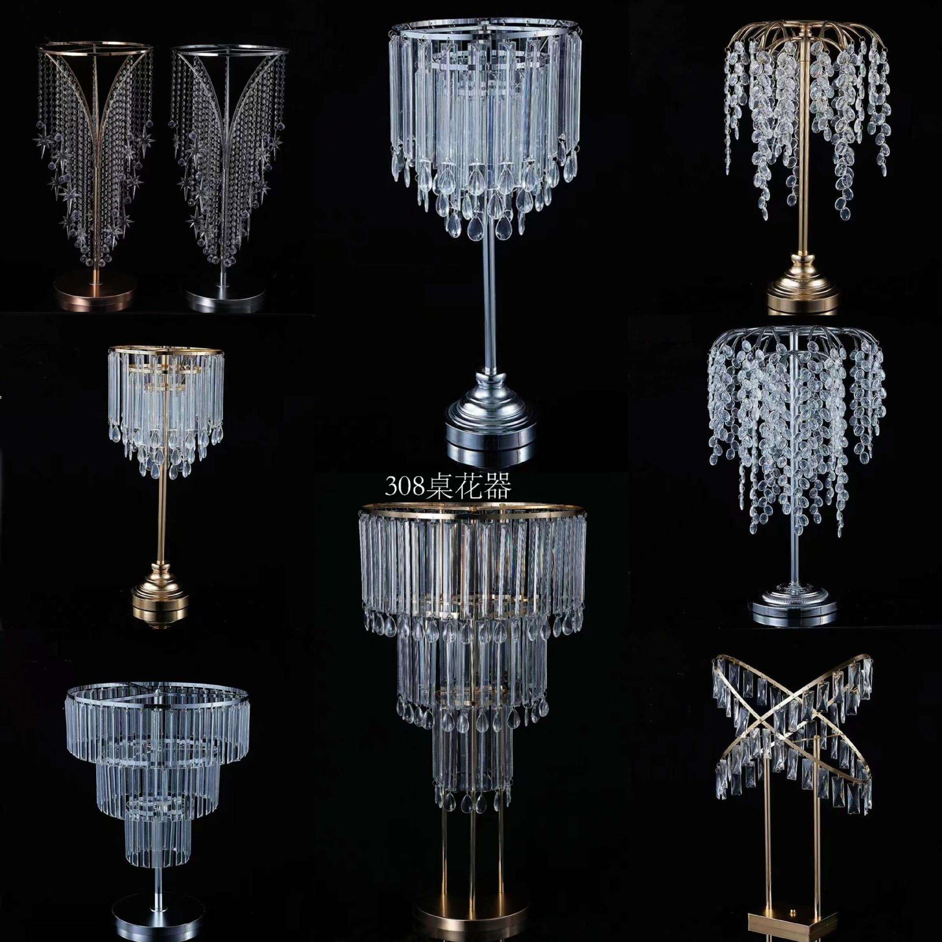 新品婚庆道具桌花器亚克力路引婚礼冰条烛台公主摆件装饰仪式策划