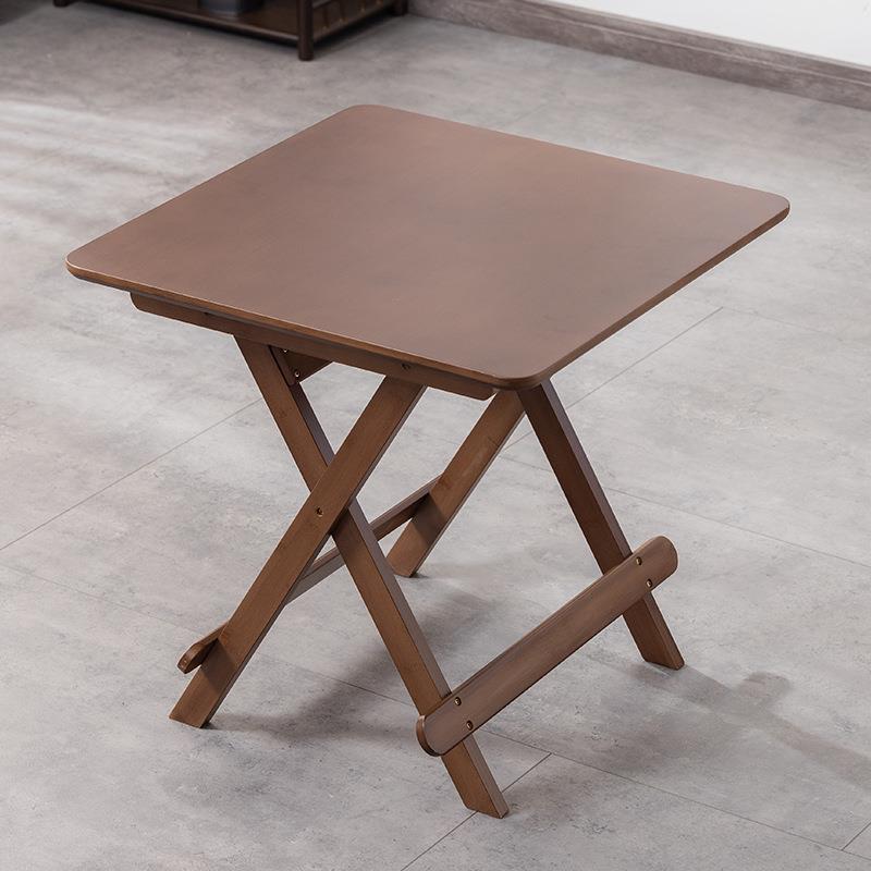 简约家用正方形餐桌简易便携饭桌小方桌户外桌子户型吃饭折叠桌竹