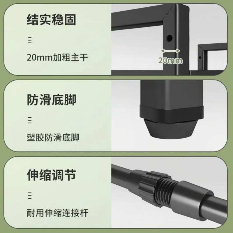 可伸缩厨房收纳置物架落地微波炉多功能家用桌面多层支架电锅架子