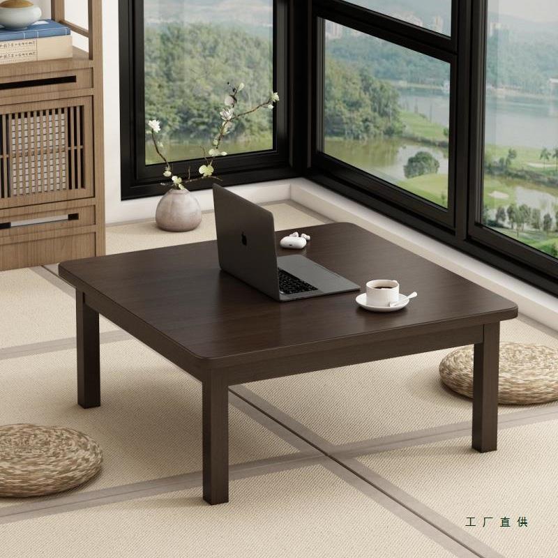楠竹炕桌实木方桌正方形饭桌飘窗榻榻米小桌子家用床上桌茶几矮桌
